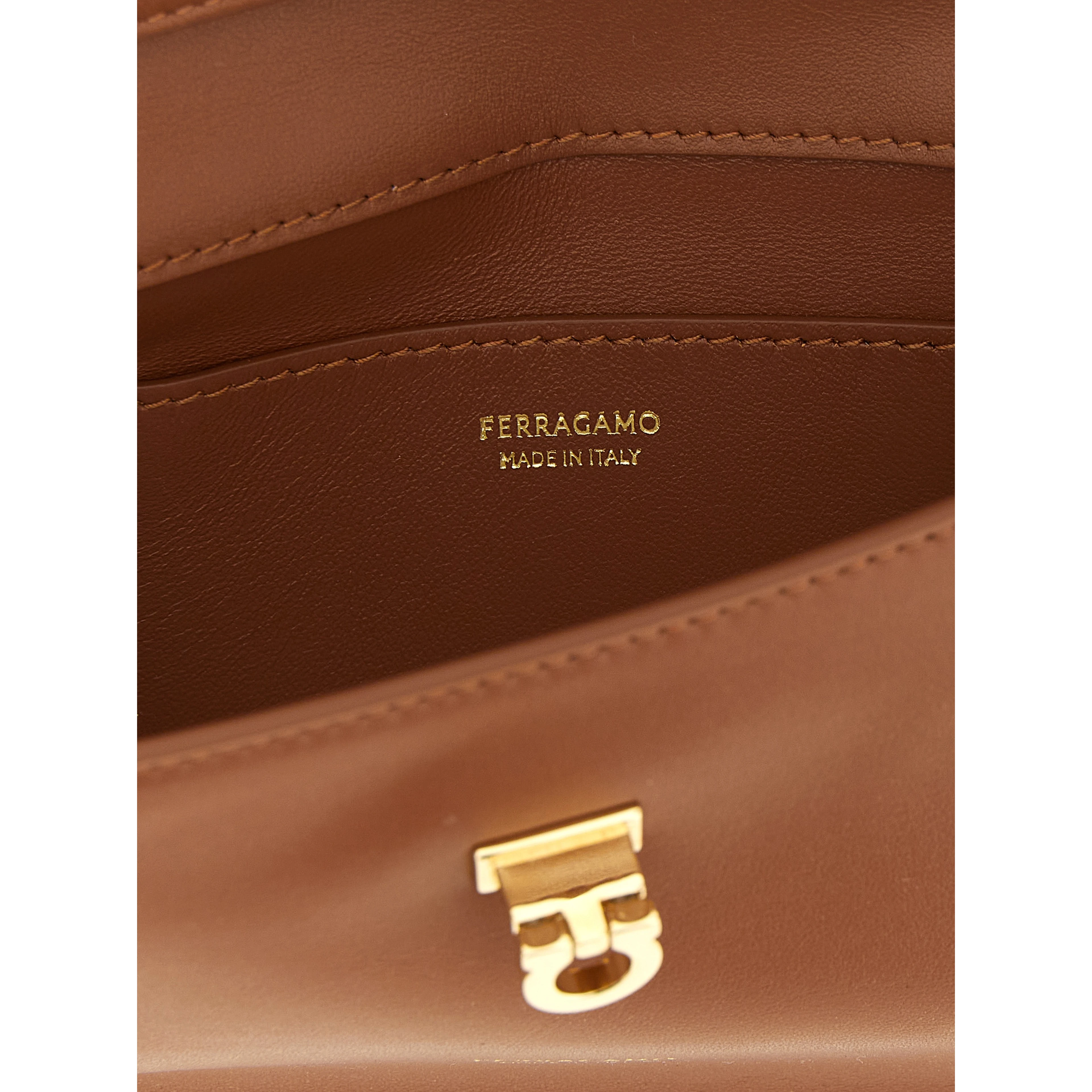 Brown Calfskin Clutch Bag