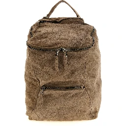 Beige Lamb Leather Backpack