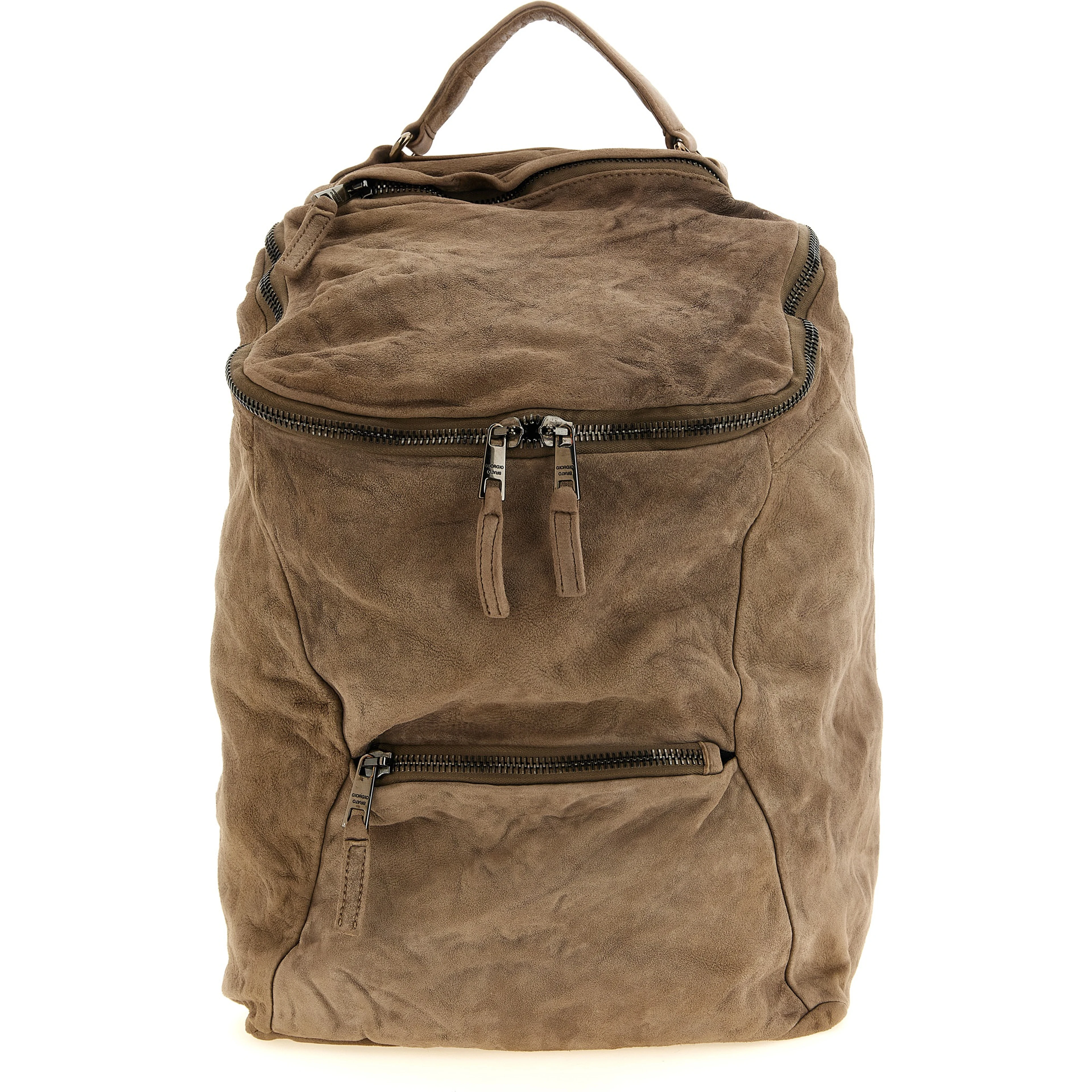 Beige Lamb Leather Backpack