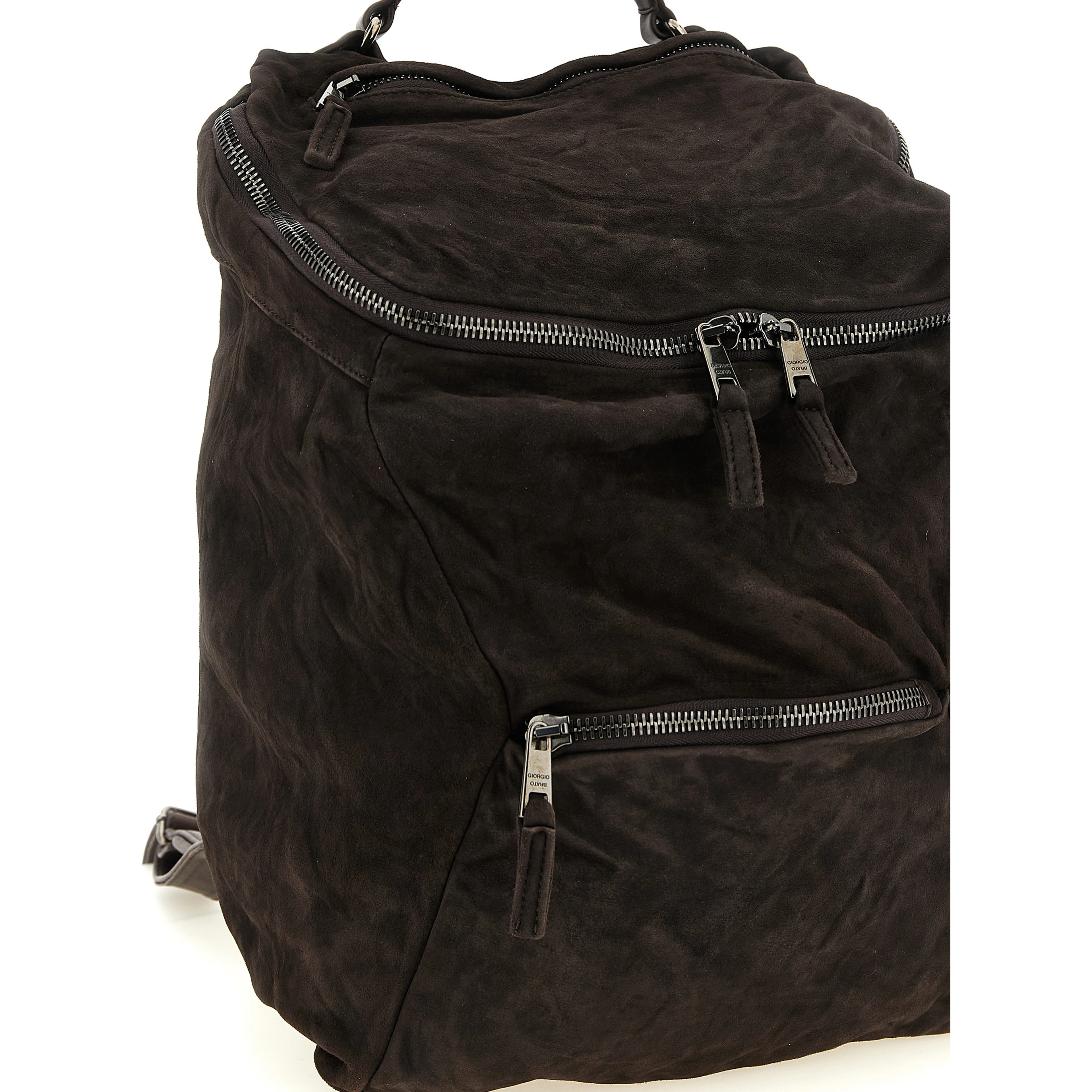 Brown Lamb Leather Backpack