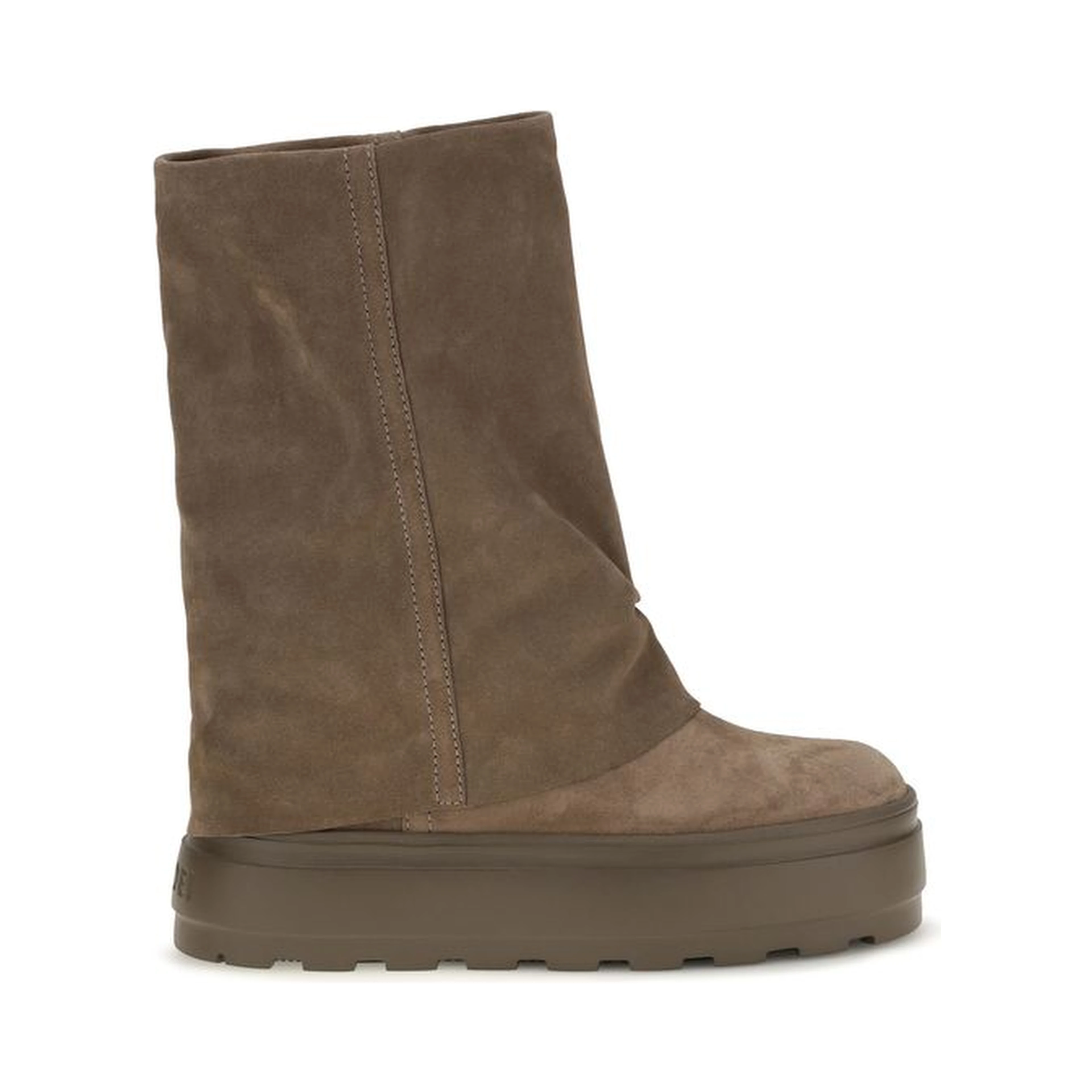 Brown Calf Leather Bos Taurus Flat Boots