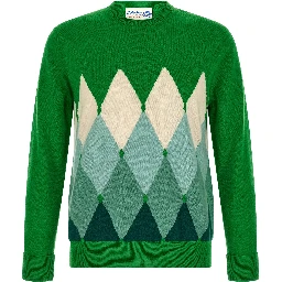 Bicolor Cashmere Cardigan