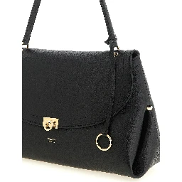 Black Calfskin Shoulder Bag