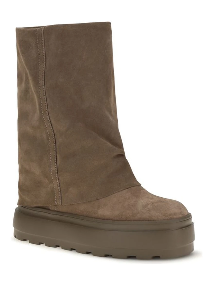 Brown Calf Leather Bos Taurus Flat Boots