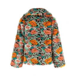 Multicolor Marabou Full-Length Jacket