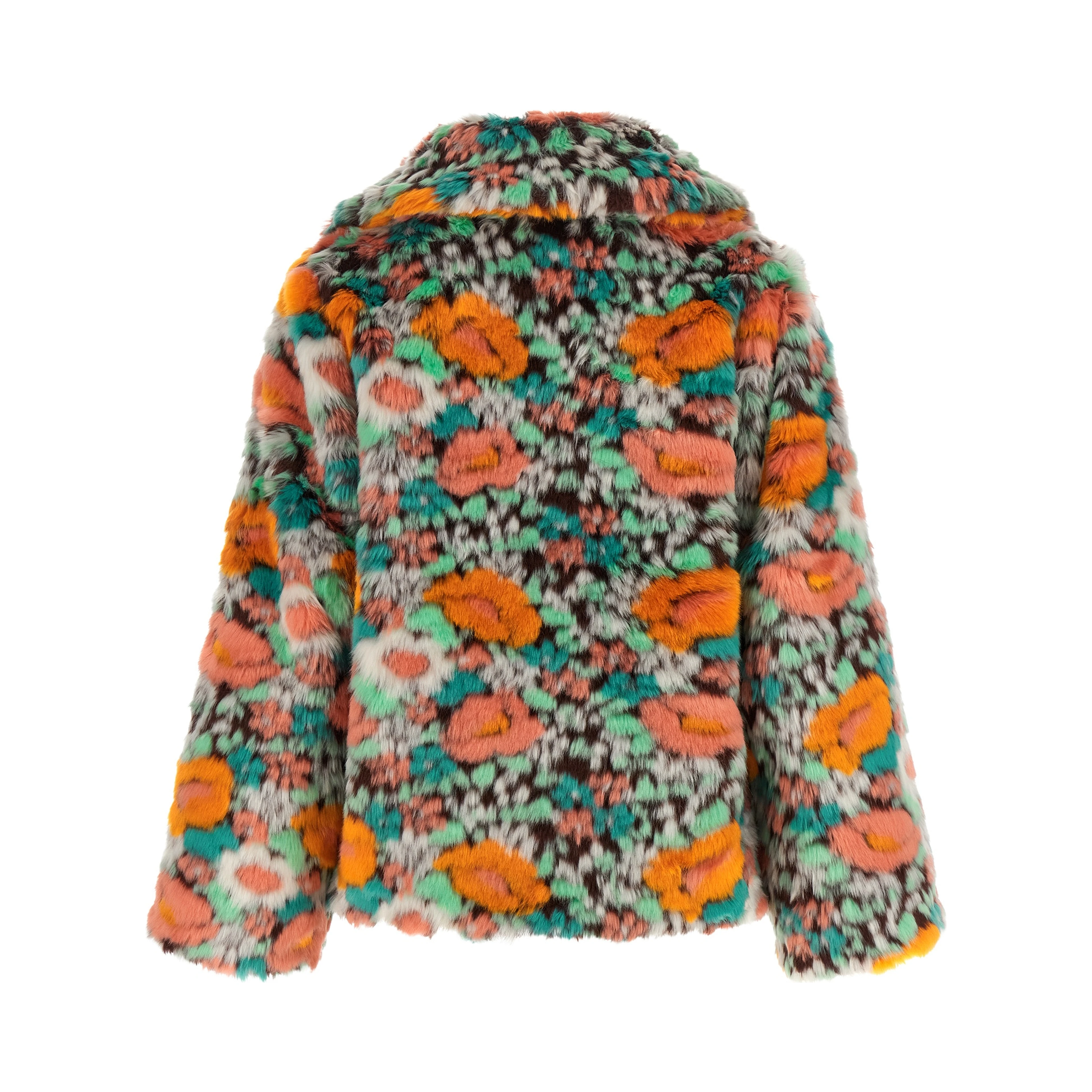 Multicolor Marabou Full-Length Jacket