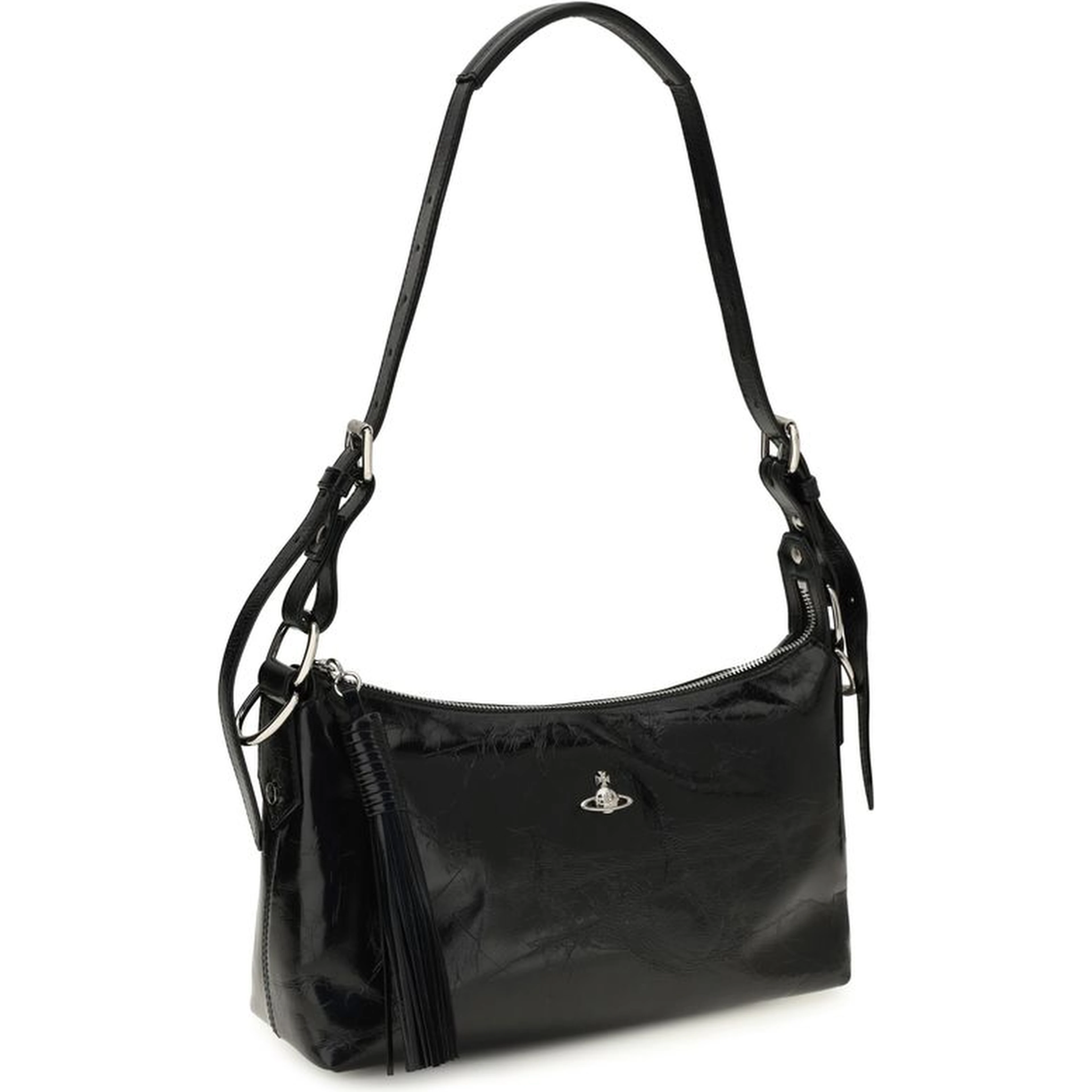 Black Calf Leather Bos Taurus Shoulder Bag