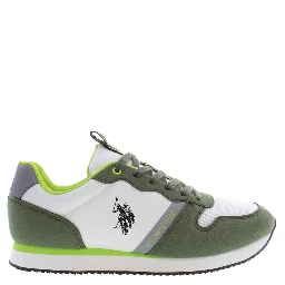 Green Polyester Men's Sneaker