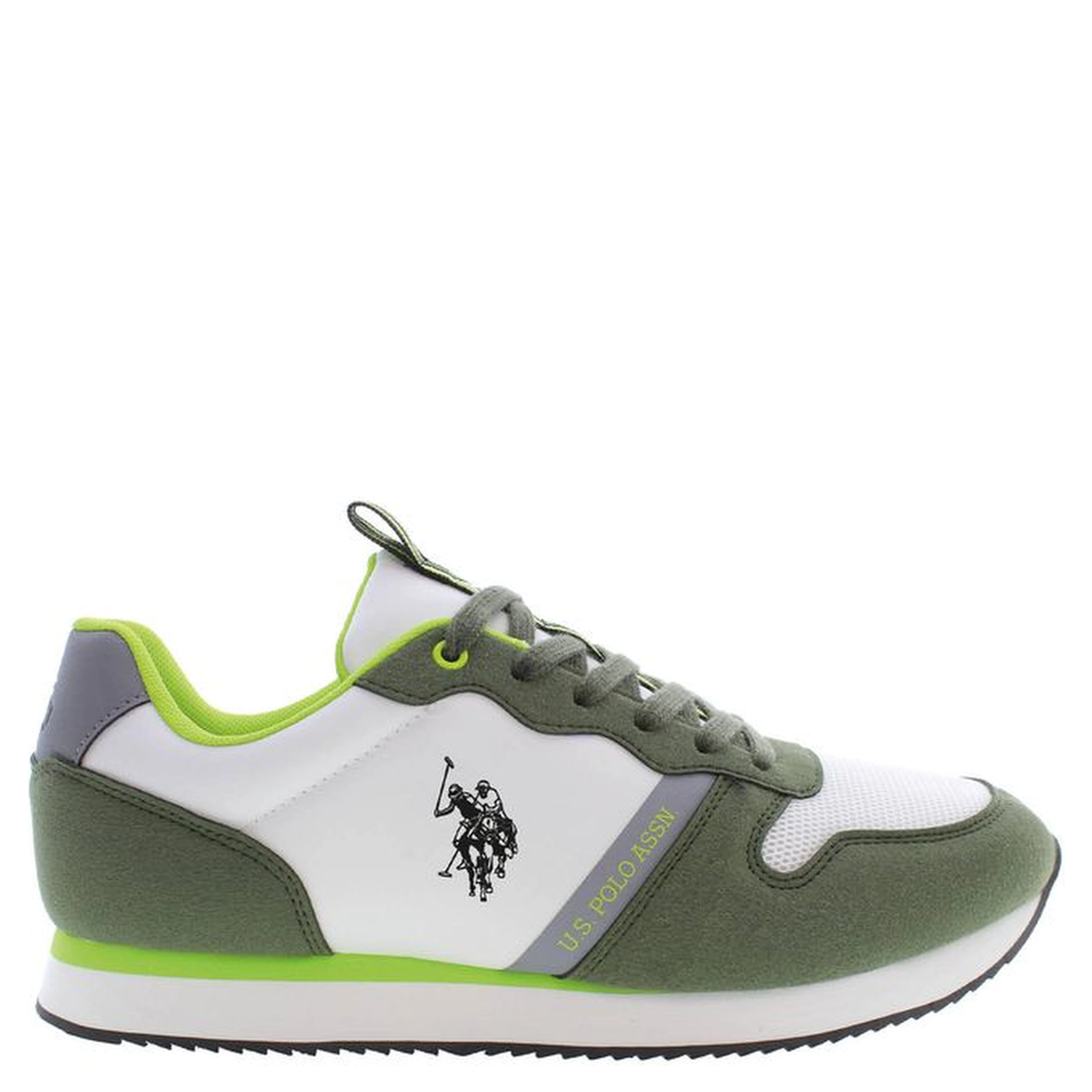 Green Polyester Men's Sneaker