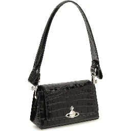 Black Calf Leather Bos Taurus Handbag