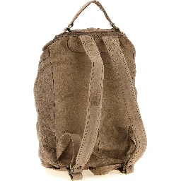 Beige Lamb Leather Backpack