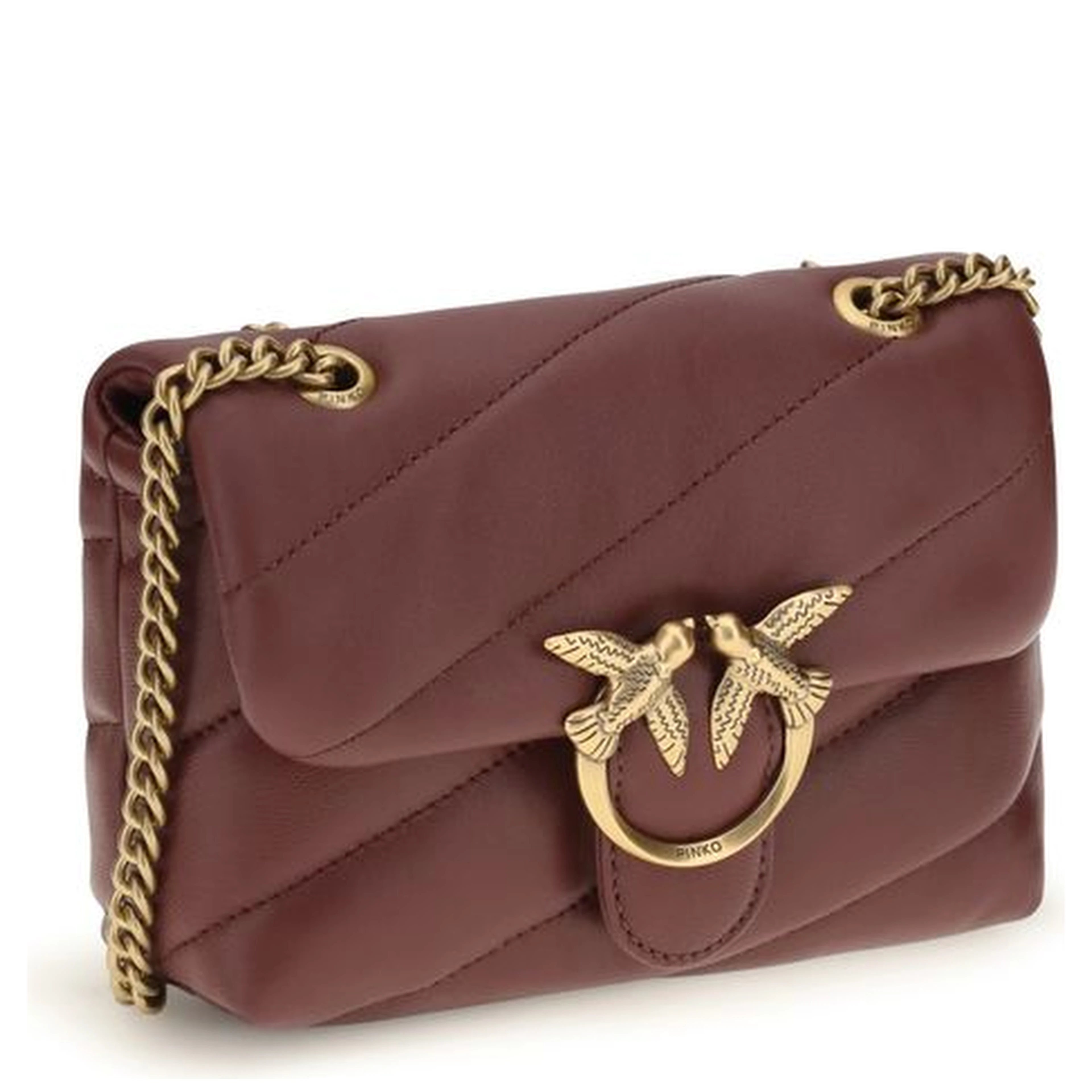 Bordeaux Calf Leather Bos Taurus Shoulder Bag