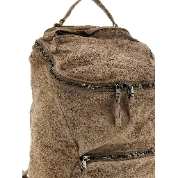 Beige Lamb Leather Backpack