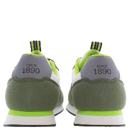 Green Polyester Men's Sneaker