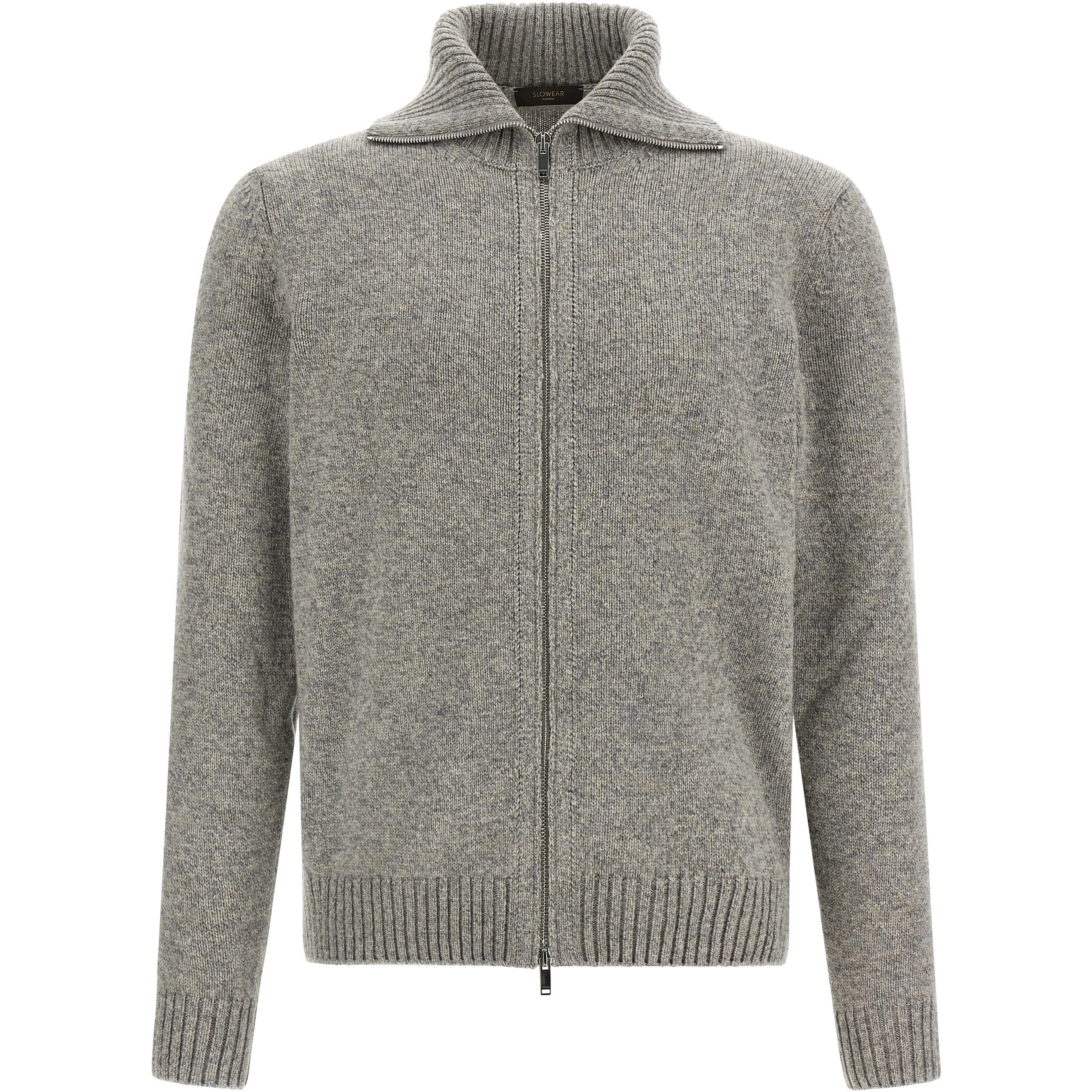 Gray Virgin Wool Cardigan