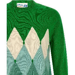 Bicolor Cashmere Cardigan