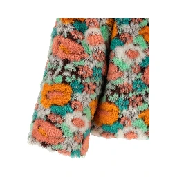 Multicolor Marabou Full-Length Jacket