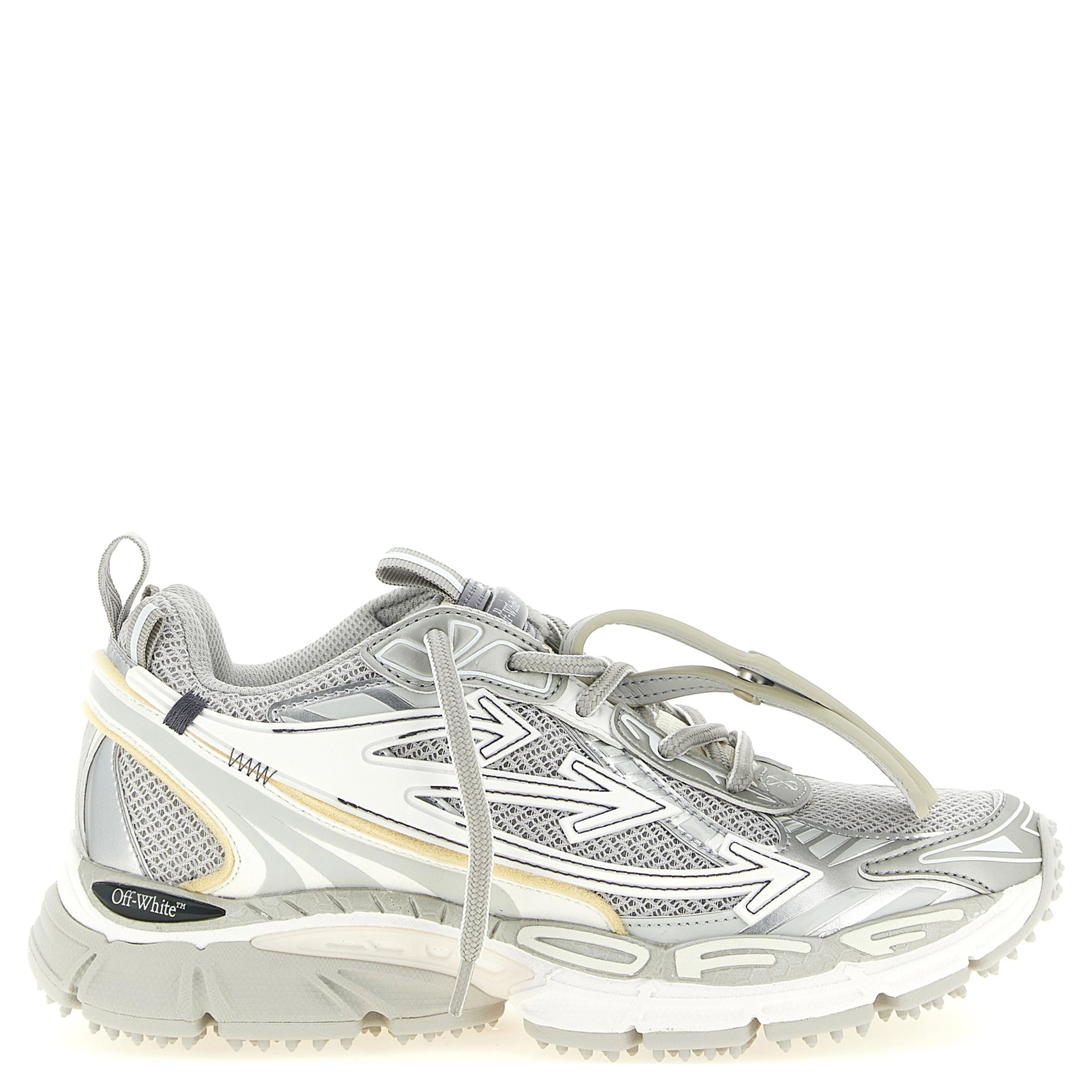 Gray Polyethylene Athletic Sneakers