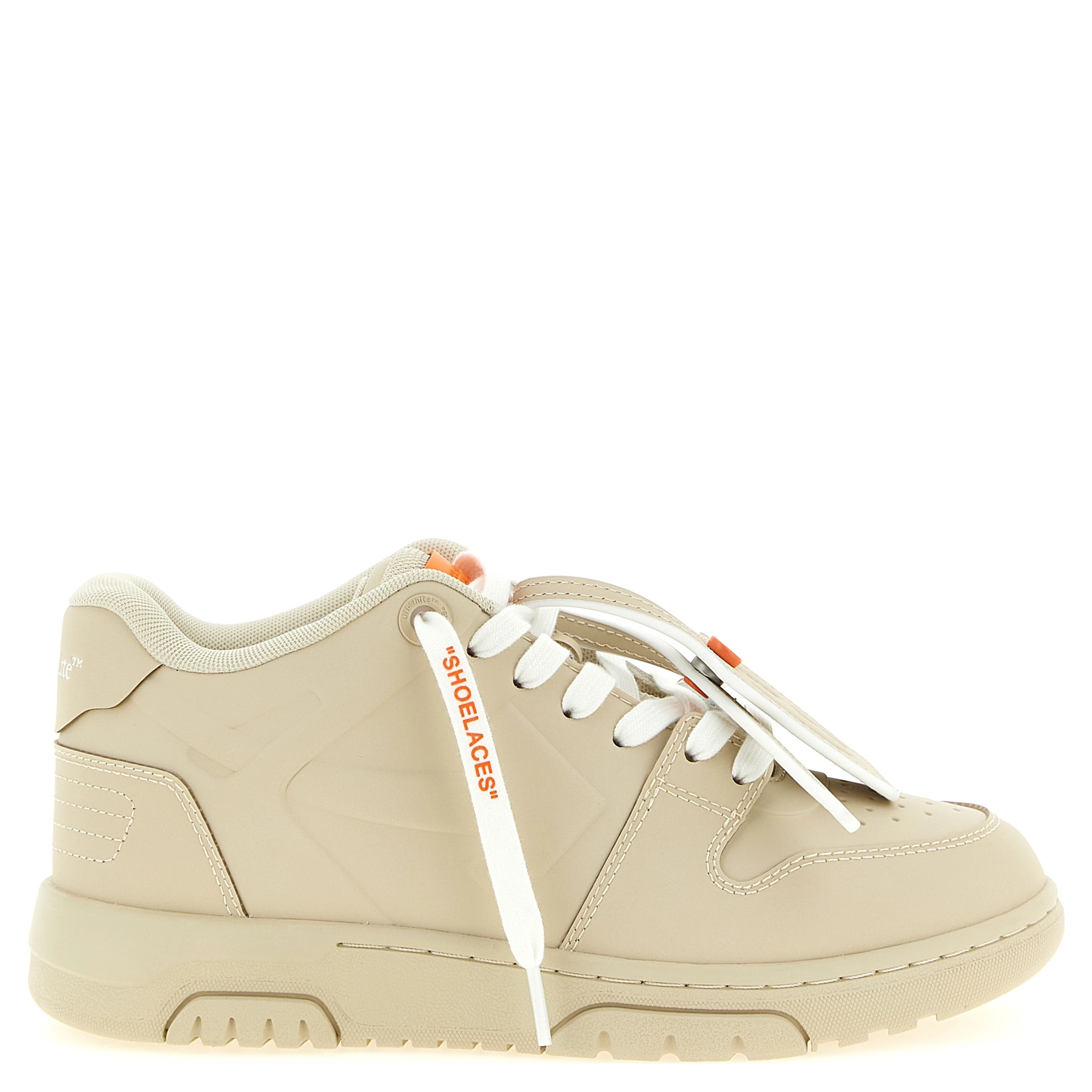 Beige Plastic Athletic Sneakers