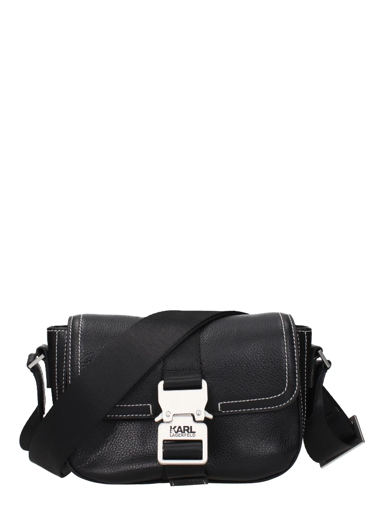 Black Leather Crossbody Bag