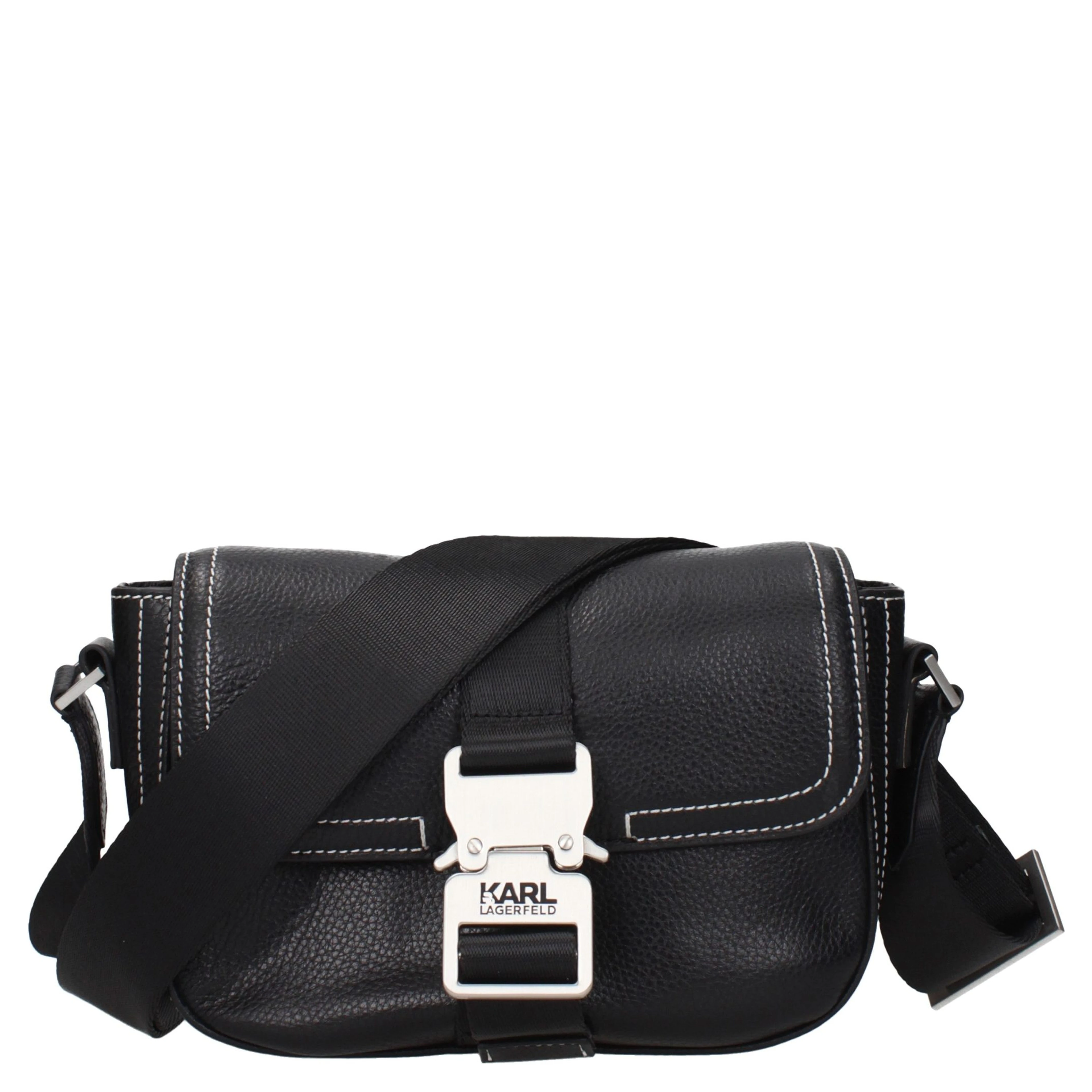 Black Leather Crossbody Bag