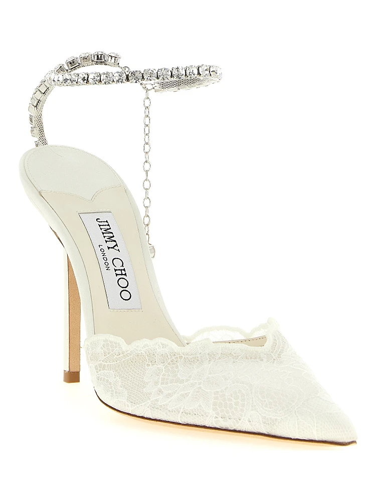 White Tencel High Heel Pumps alternative