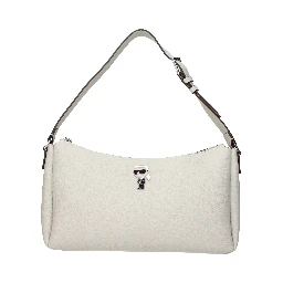 Gray Leather Shoulder Bag