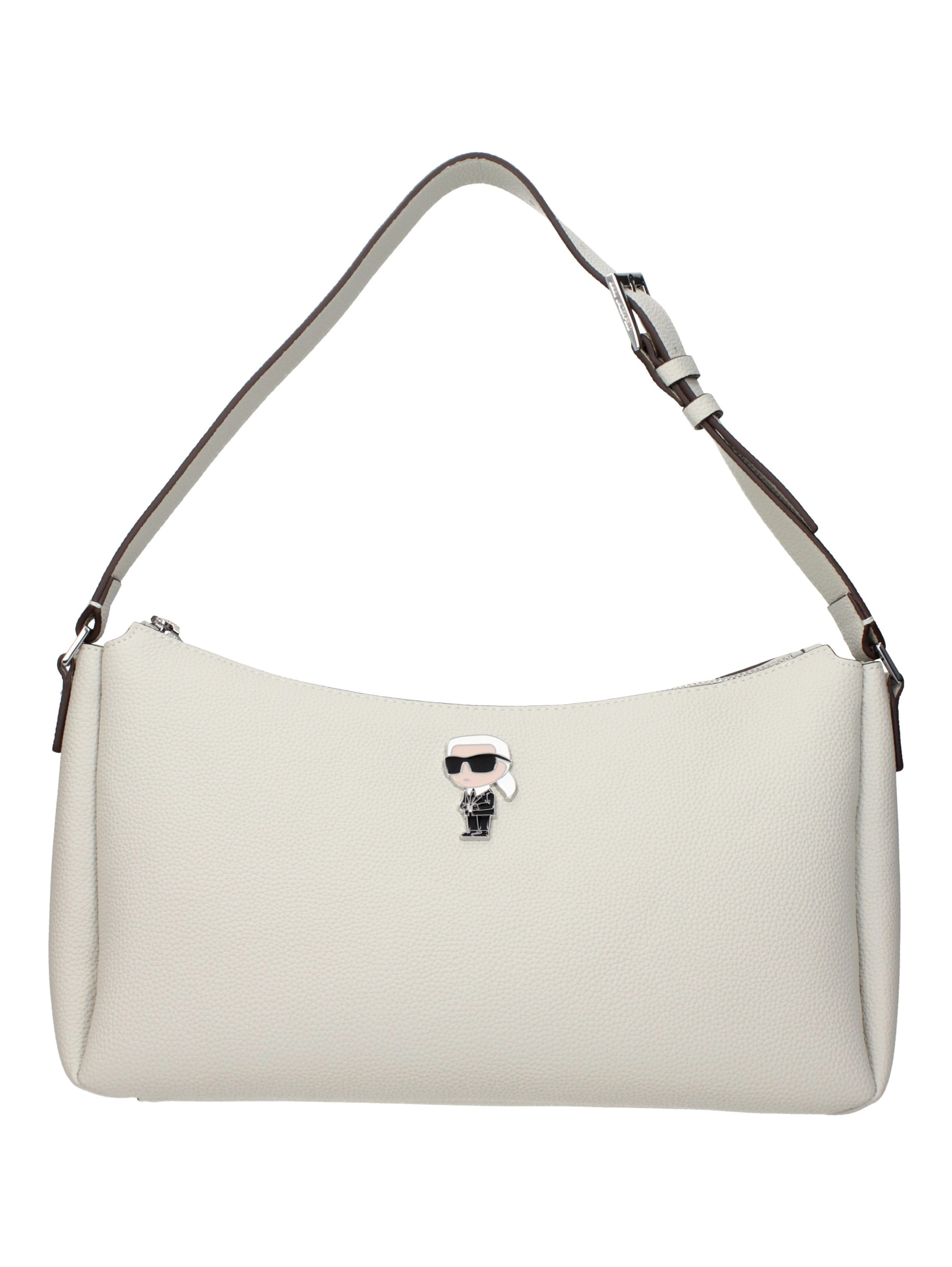 Gray Leather Shoulder Bag