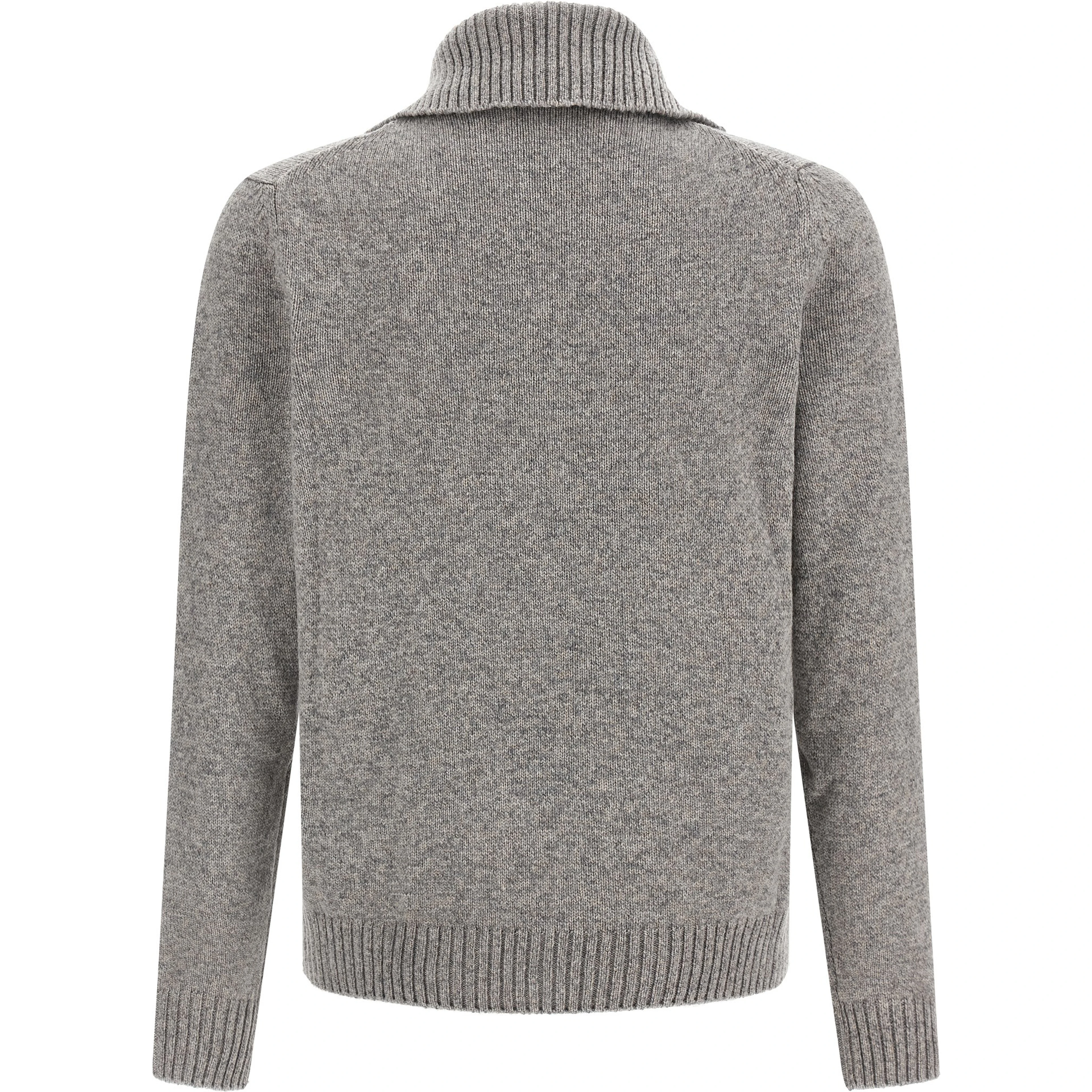 Gray Virgin Wool Cardigan