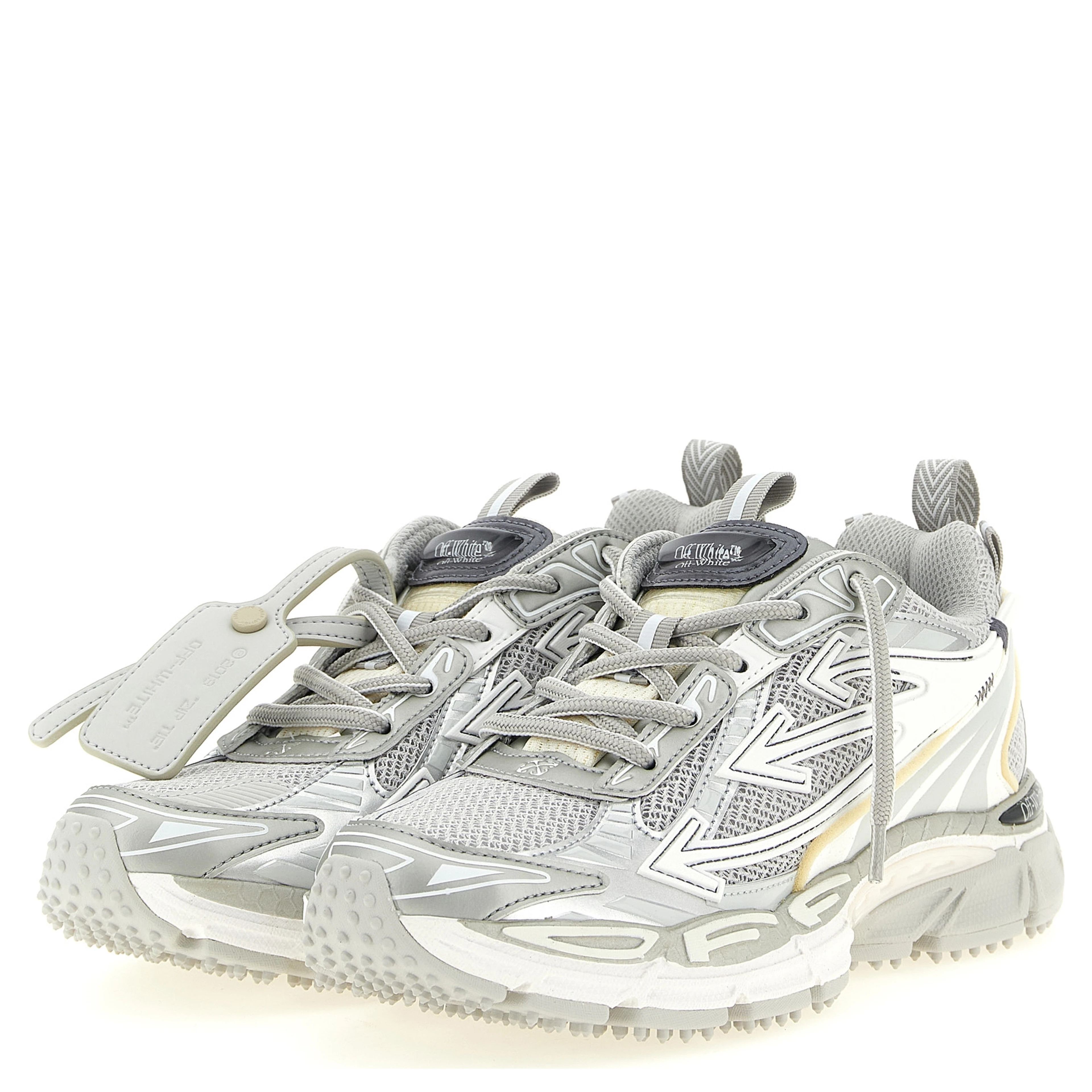 Gray Polyethylene Athletic Sneakers