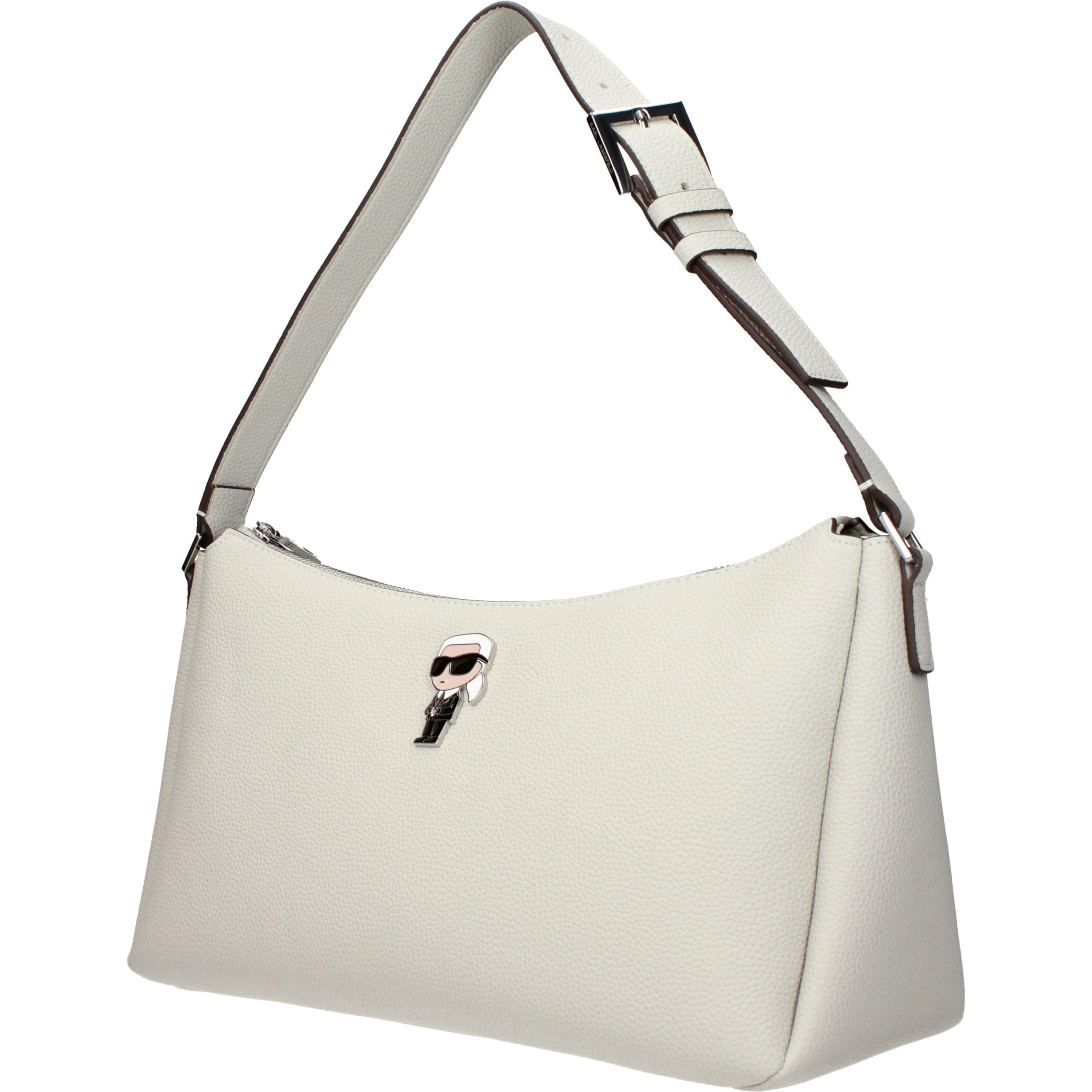 Gray Leather Shoulder Bag