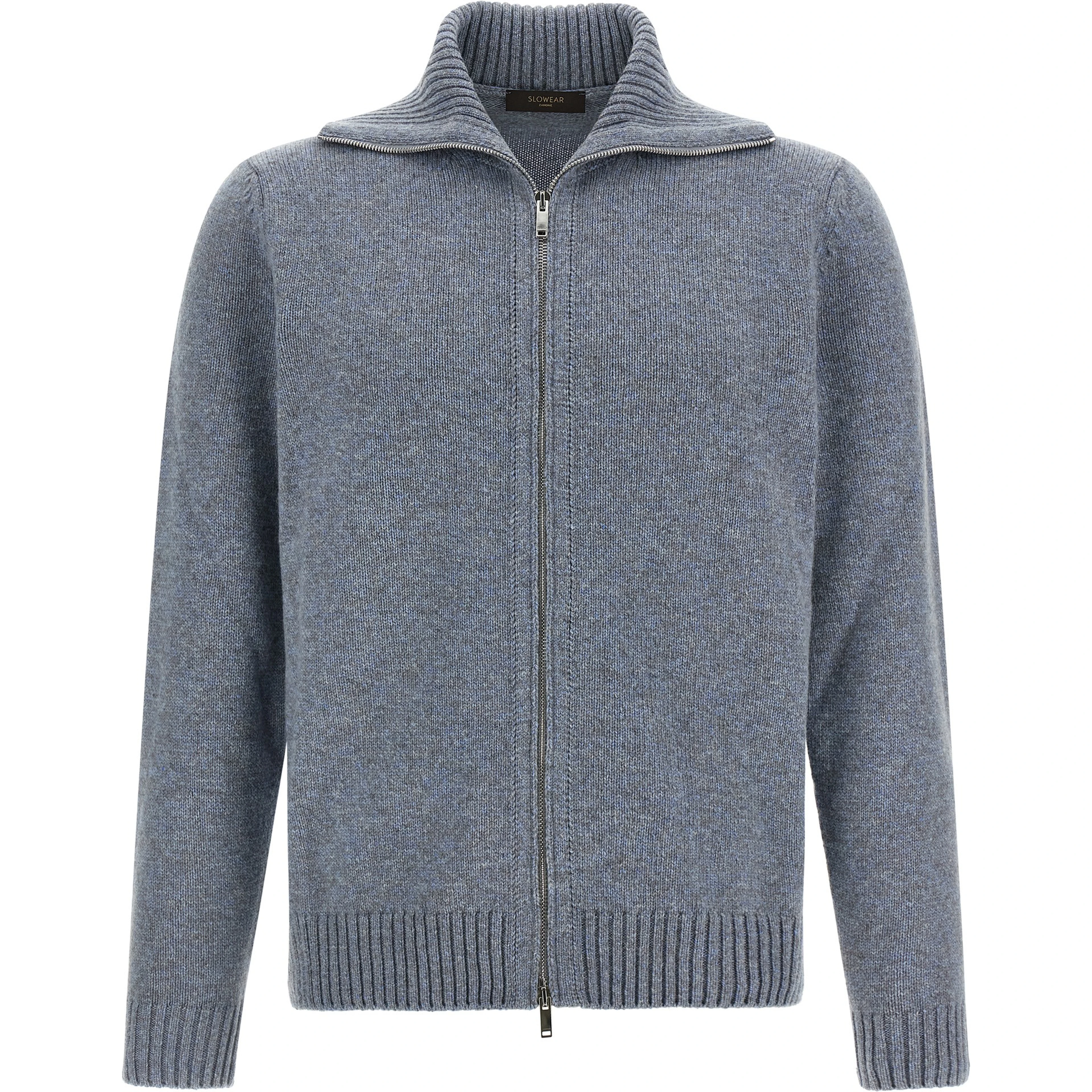 Blue Virgin Wool Cardigan