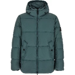 Bicolor Polyamide Full-Length Jacket