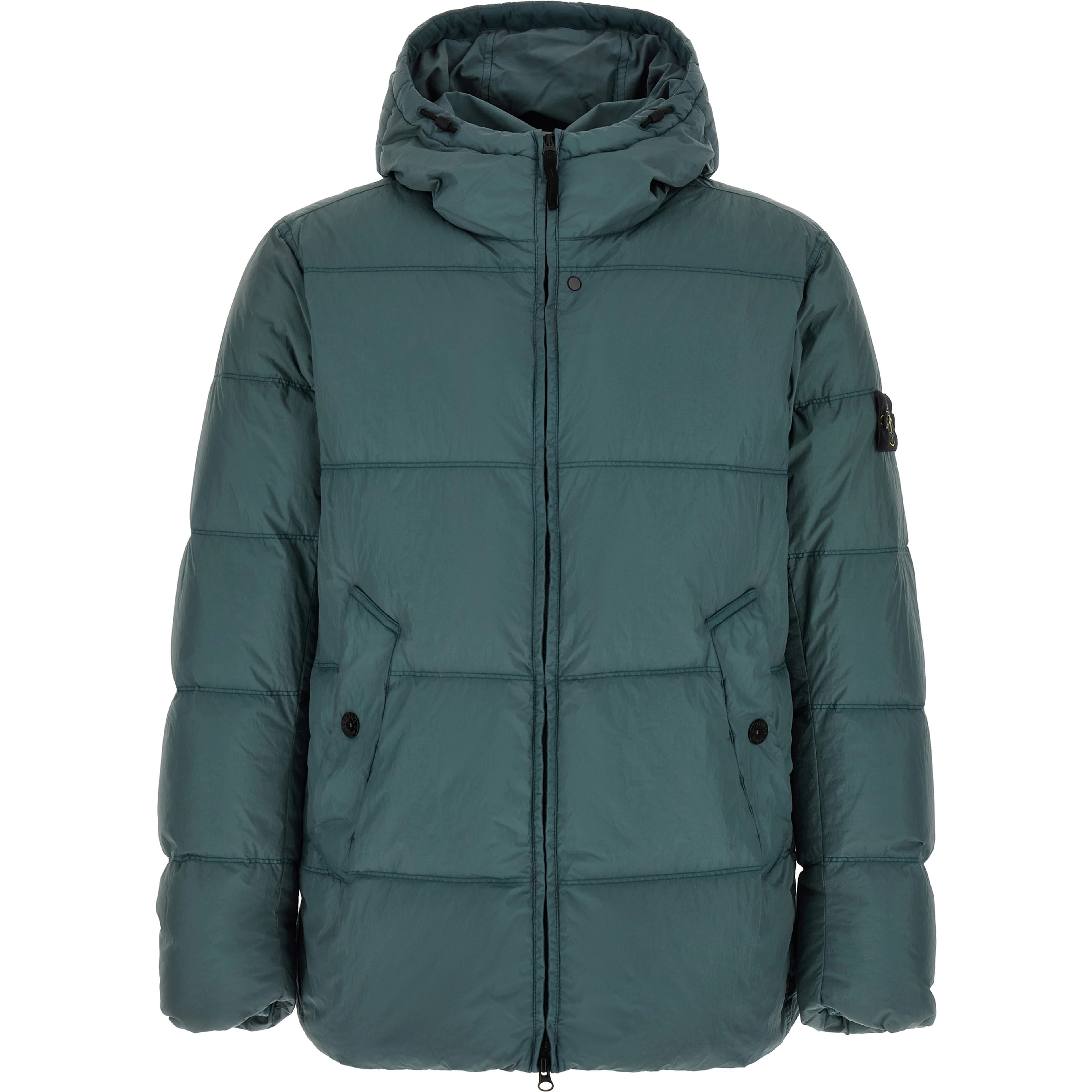 Bicolor Polyamide Full-Length Jacket