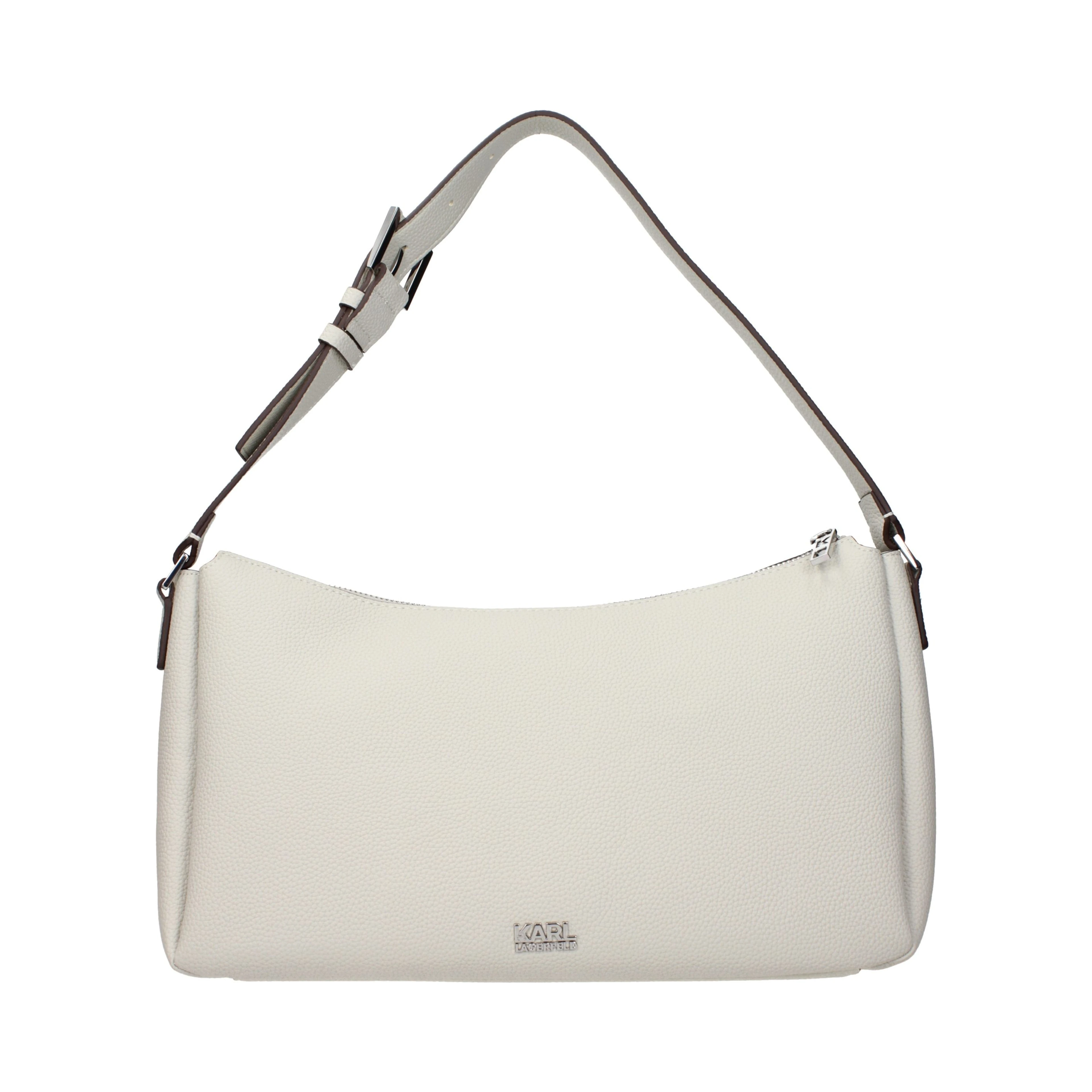 Gray Leather Shoulder Bag