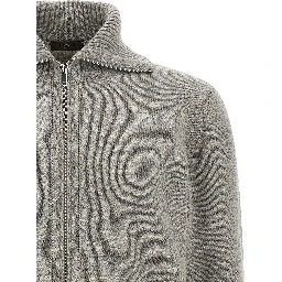 Gray Virgin Wool Cardigan
