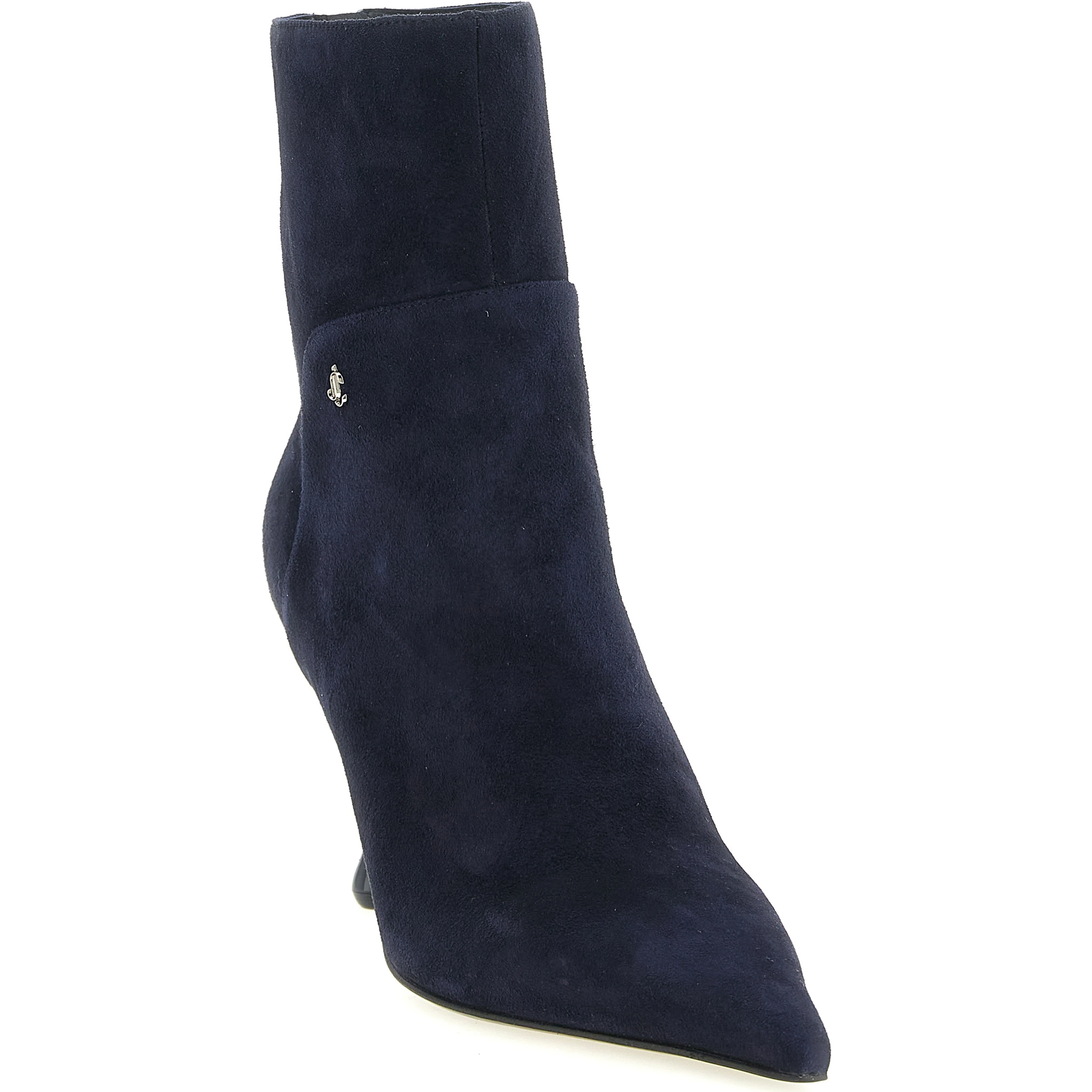 Blue Leather Ankle Boots