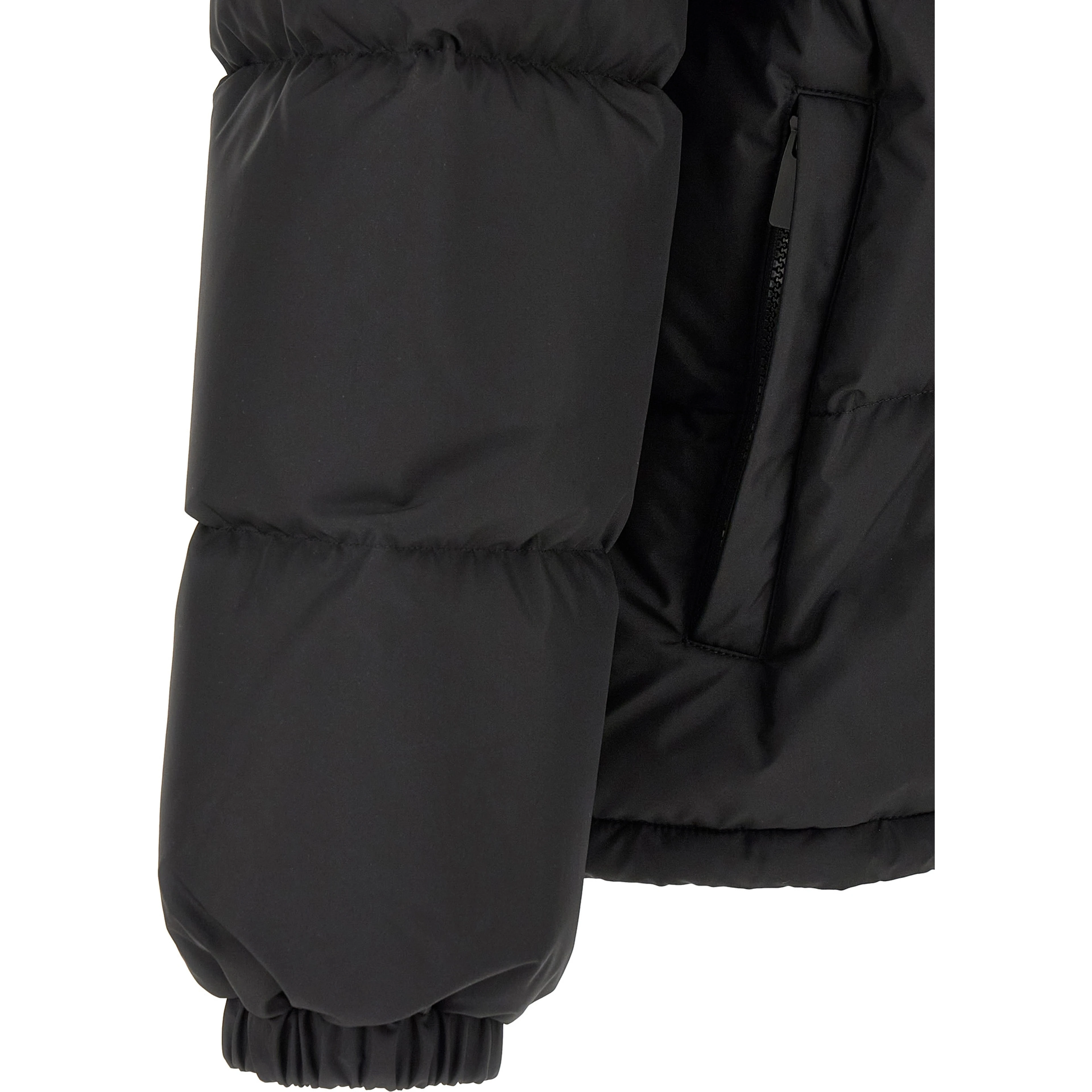Black Polyester Parka