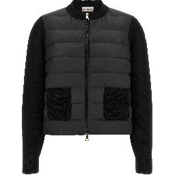 Black Polyester Cardigan