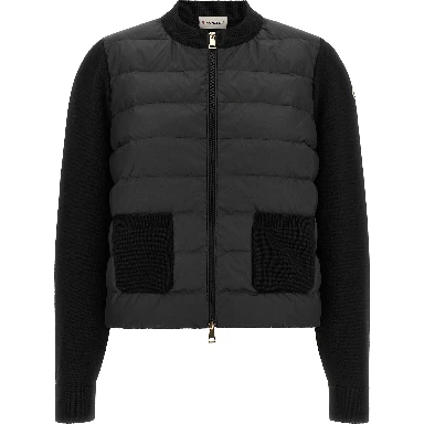 Black Polyester Cardigan