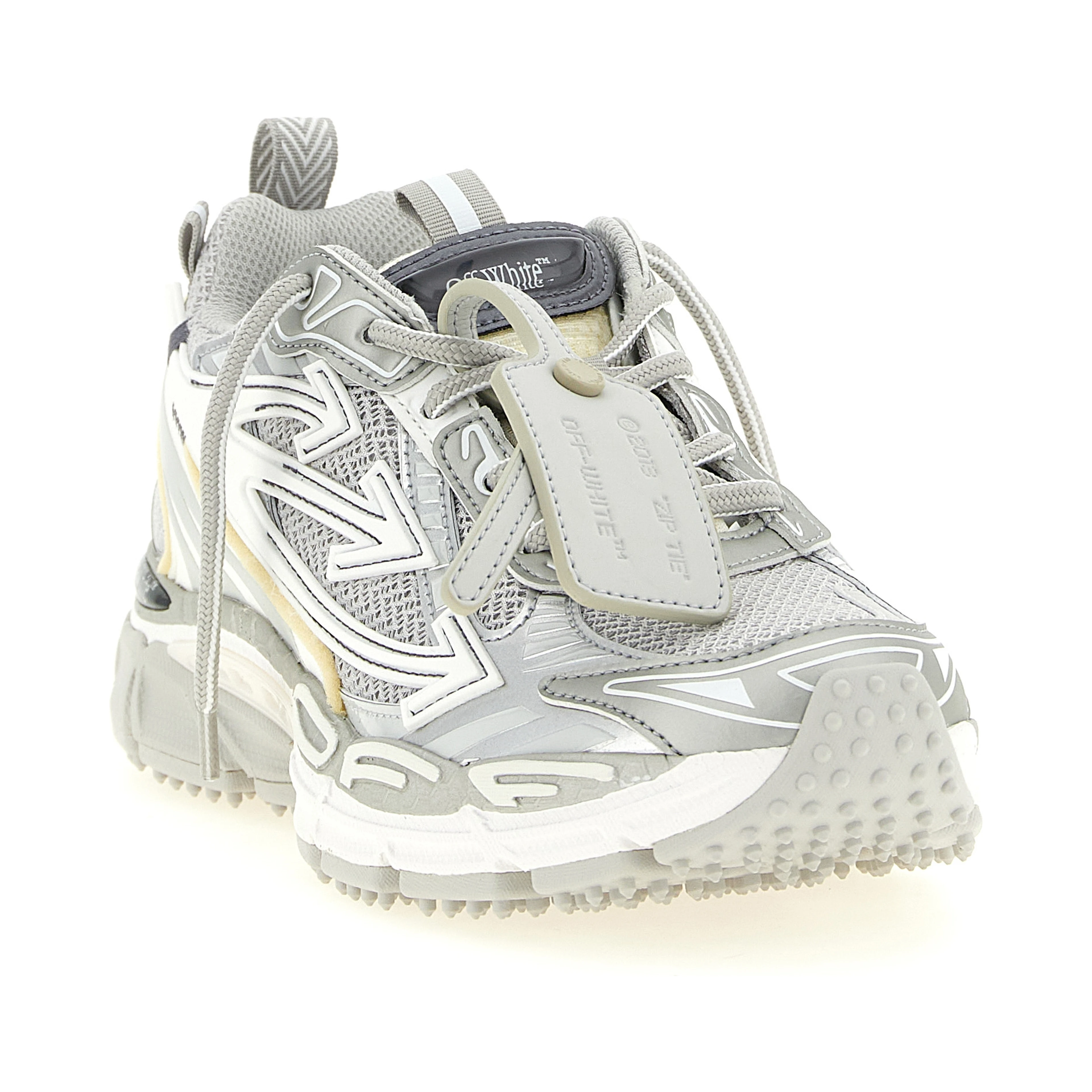 Gray Polyethylene Athletic Sneakers