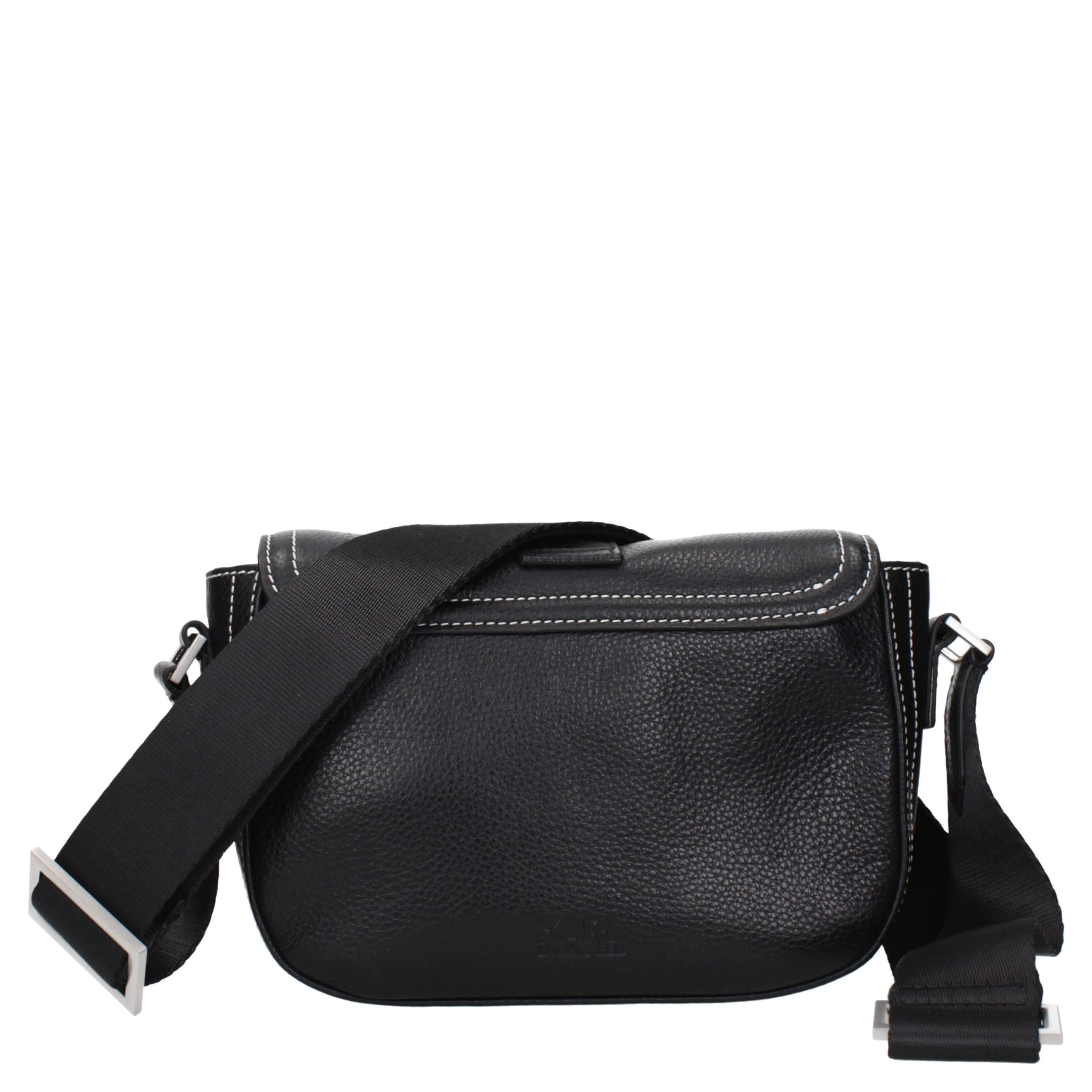 Black Leather Crossbody Bag