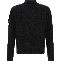 Black Virgin Wool Polo Shirt