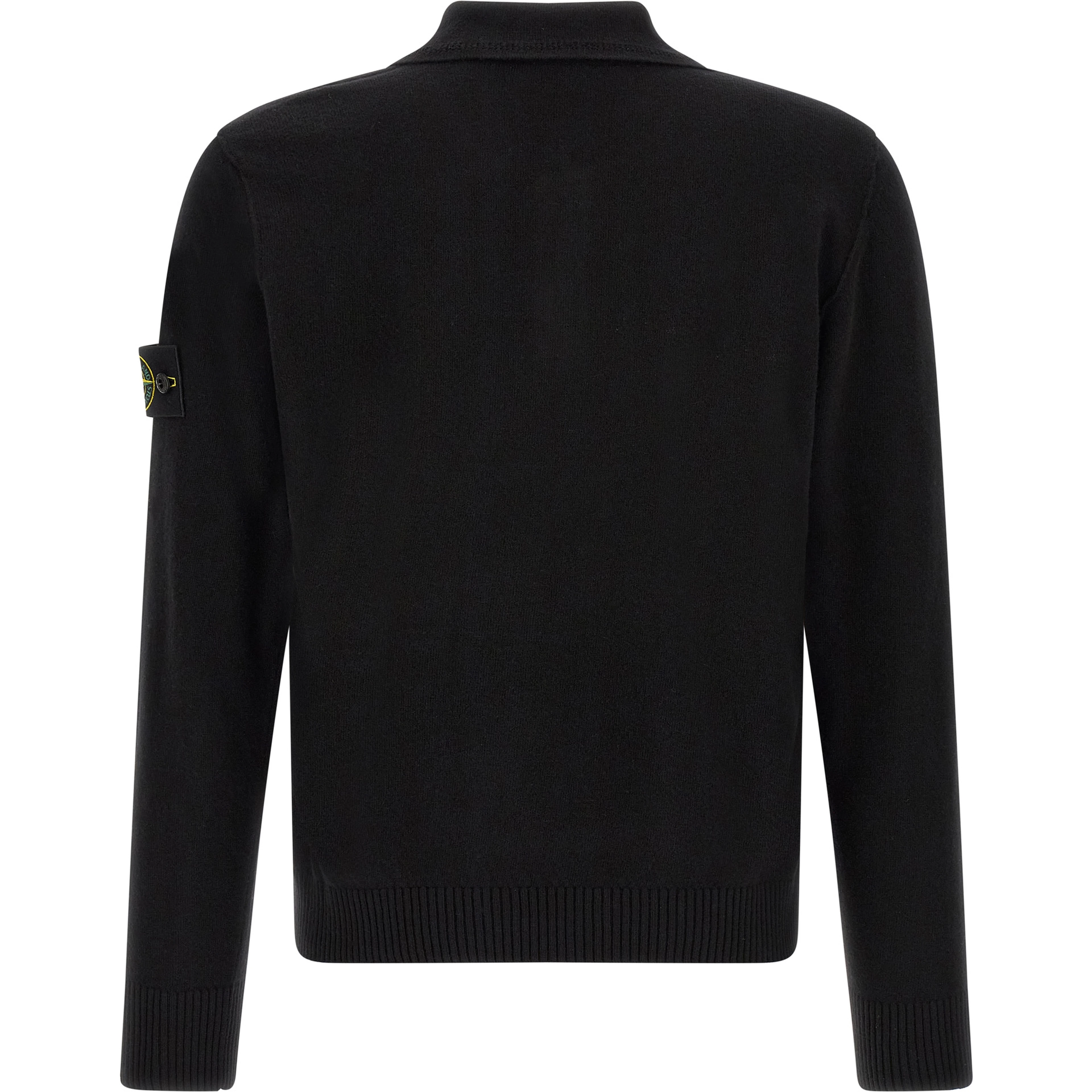 Black Virgin Wool Polo Shirt