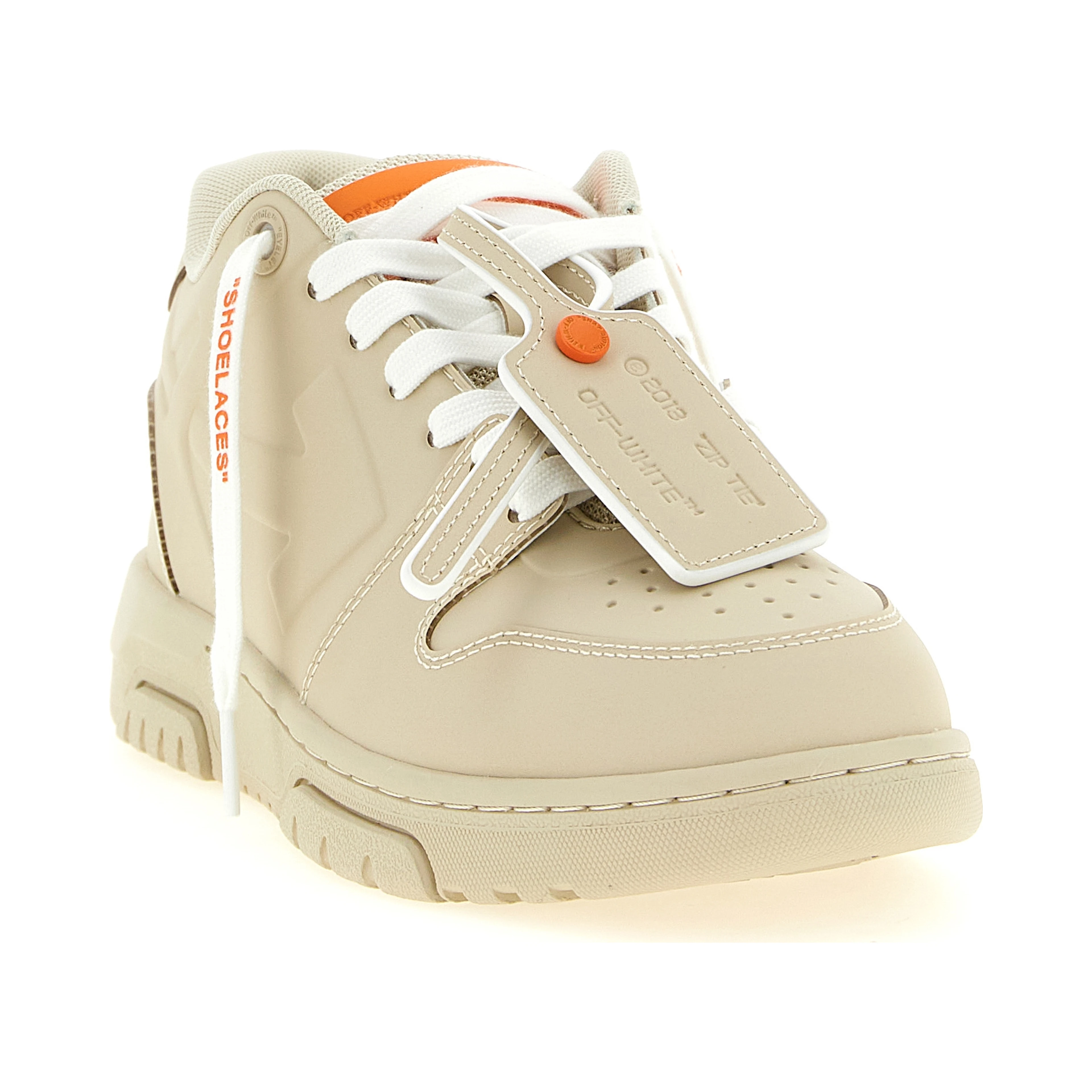 Beige Plastic Athletic Sneakers