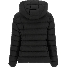 Black Polyester Full-Length Jacket