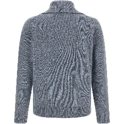 Blue Virgin Wool Cardigan