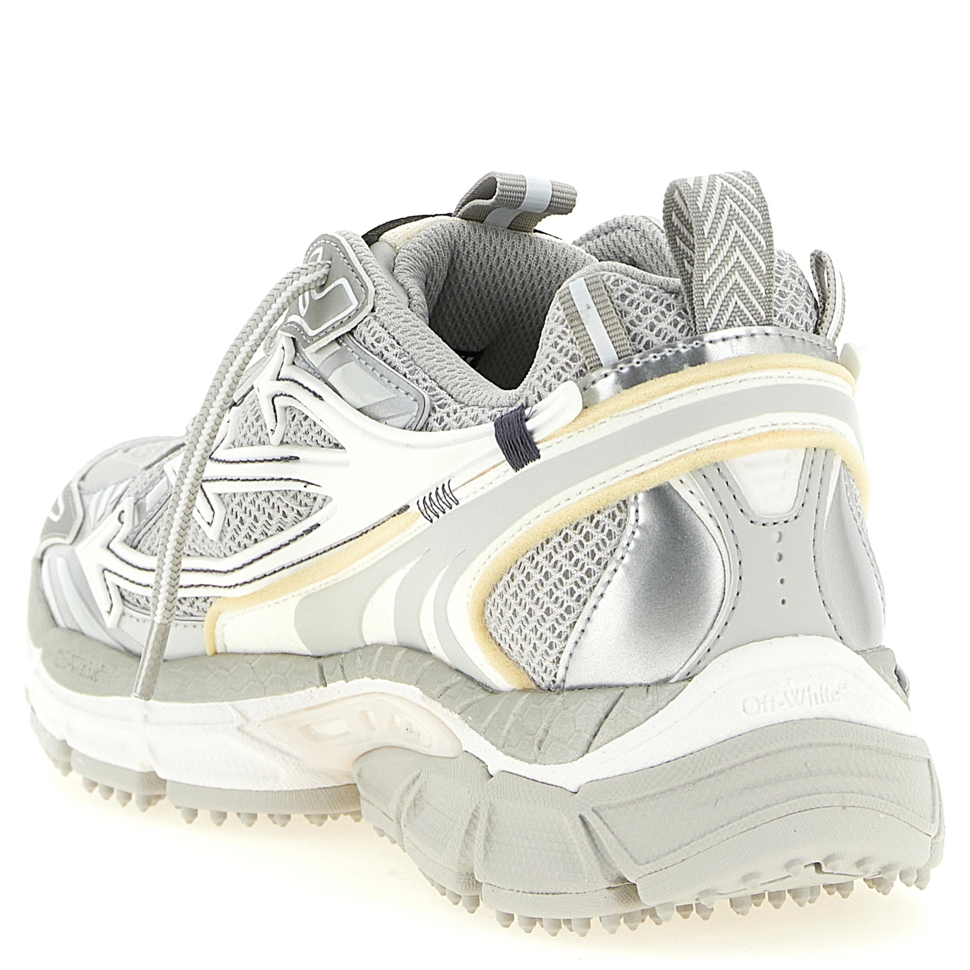 Gray Polyethylene Athletic Sneakers