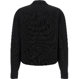 Black Polyester Cardigan