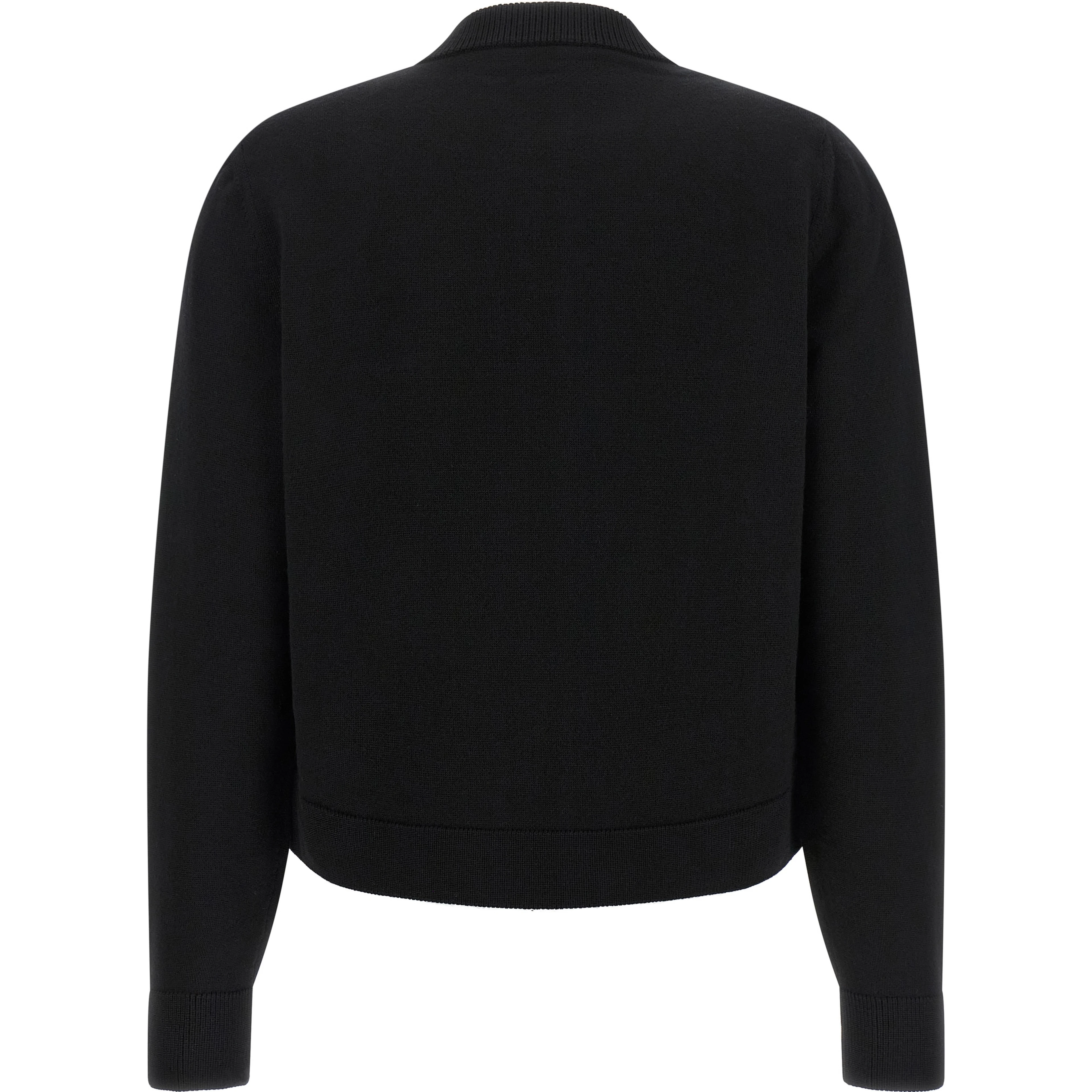 Black Polyester Cardigan